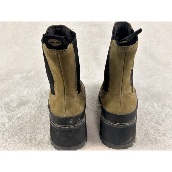 Timberland Boots Ankle Suede Women's Size 6.5 Green Chukka RebotL Heel Slip On - Picture 5 of 6
